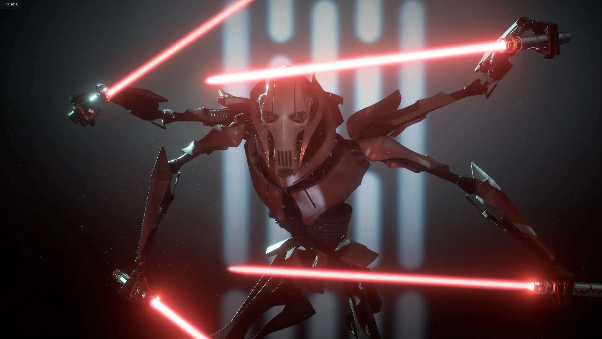 general grievous with red lightsabers