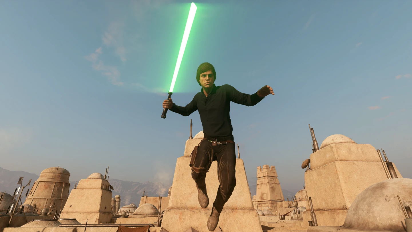 Luke Skywalker Promo Photo Outfit at Star Wars: Battlefront II (2017