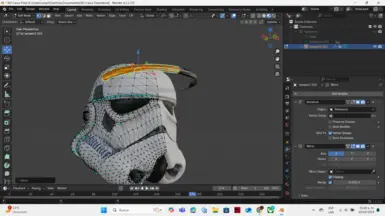 Mesh changes on blender