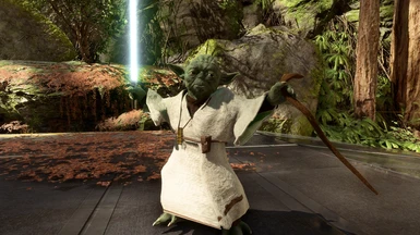 Yoda with Stick in his left Hand