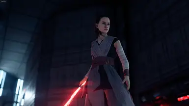 TLJ Rey with Kylo's Saber at Star Wars: Battlefront II (2017) Nexus ...