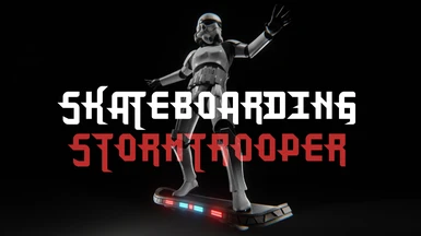 Skateboarding Stormtrooper over BB8