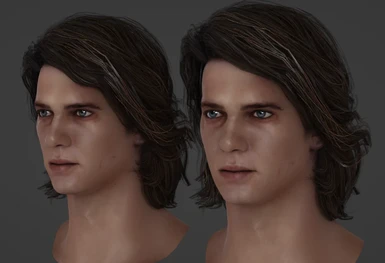 Left is 4.0 and Right is 3.0, I fixed the issue that hair looks too slanted to side and bumped when you see from different angle.