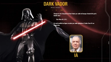 VRAIE VF pour Dark Vador (IA)
