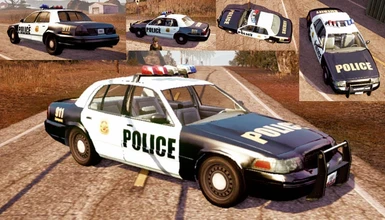 Crown Victoria - Black and White Police-Car