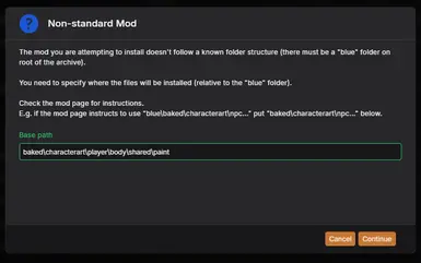 Prompt for "non-standard" mod archive