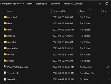 An example of folder set-up for raw file modding