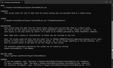 Export-VortexModlist (PowerShell script)