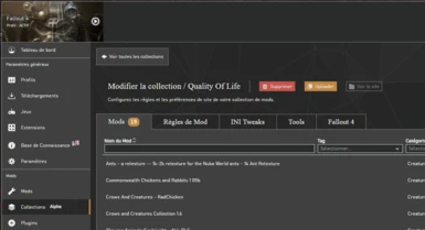Collections buttons