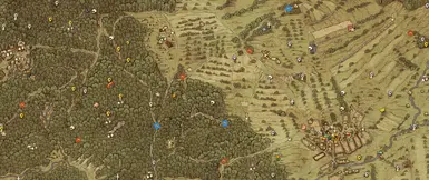 Map 1.5 Preview. Note grey icons and small tents