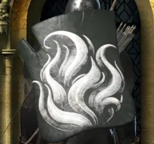 shield with flame
