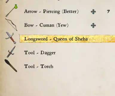 Unique Queen of Sheba's sword - PTF