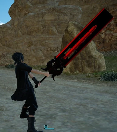 Black and Red War Sword