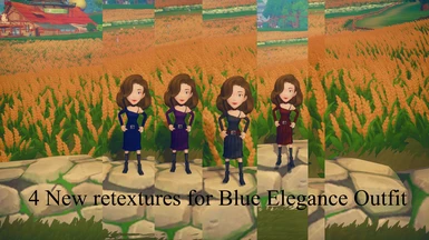 Blue Elegance Outfit Retextures for Female Builder