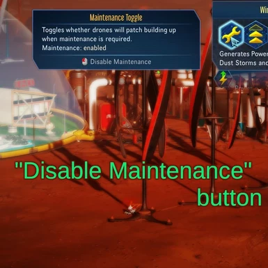 Disable Maintenance button