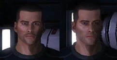 Simple Mass Effect male Shepard facial hair fix