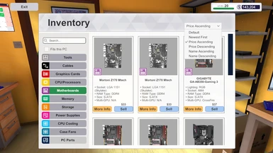 (OUTDATED) Inventory Sort Options
