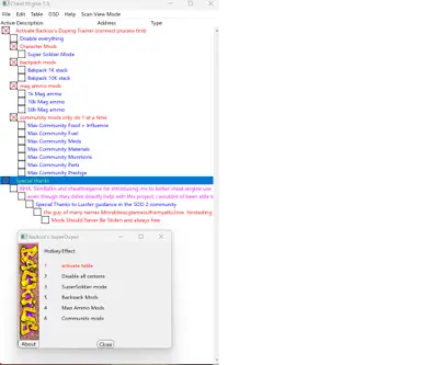 Backius's SOD2 Super Duping trainer update 34 at State of Decay 2