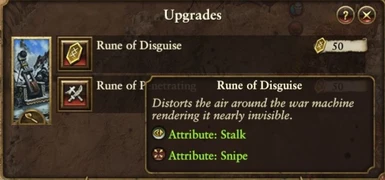 Dwarf Oathgold Runes (Unit Upgrades)