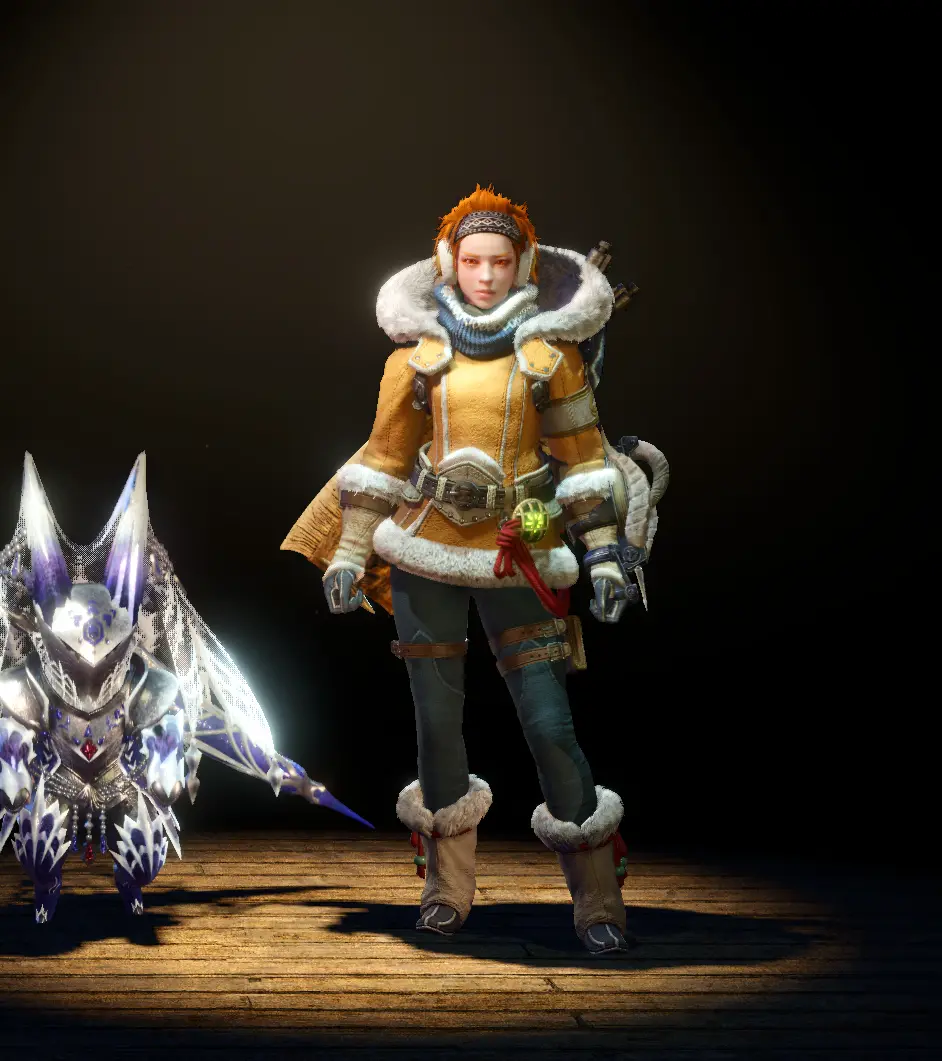 Handler's winter outfit for Player at Monster Hunter World Mods and