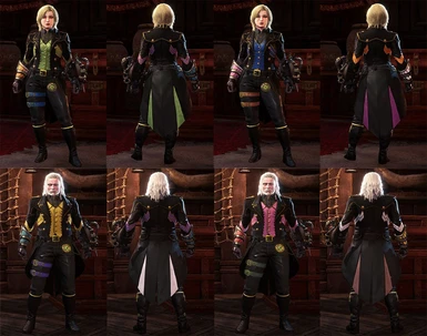 You can change the color of each outfit's part