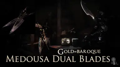 Gold Baroque Medousa Dual Blades