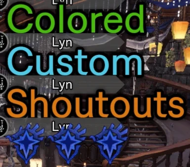 Customised colored shoutouts