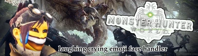 laughing crying emoji face handler