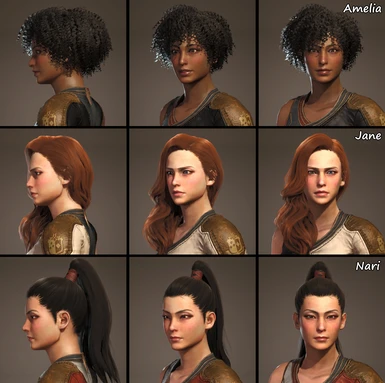 Realistic female character presets