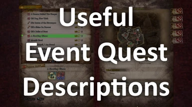 Useful Event Quest Descriptions
