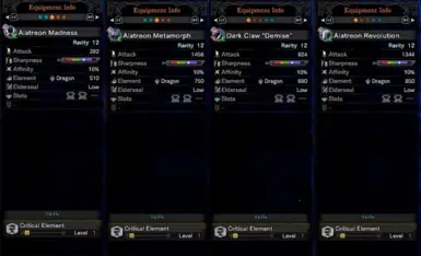 Critical Element on every Alatreon weapons at Monster Hunter: World ...