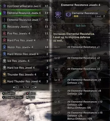 Elemental Resistance Jewel+ 4
