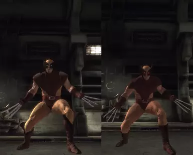 Wolverine Legendary suit over Classic and X-Force suits mod