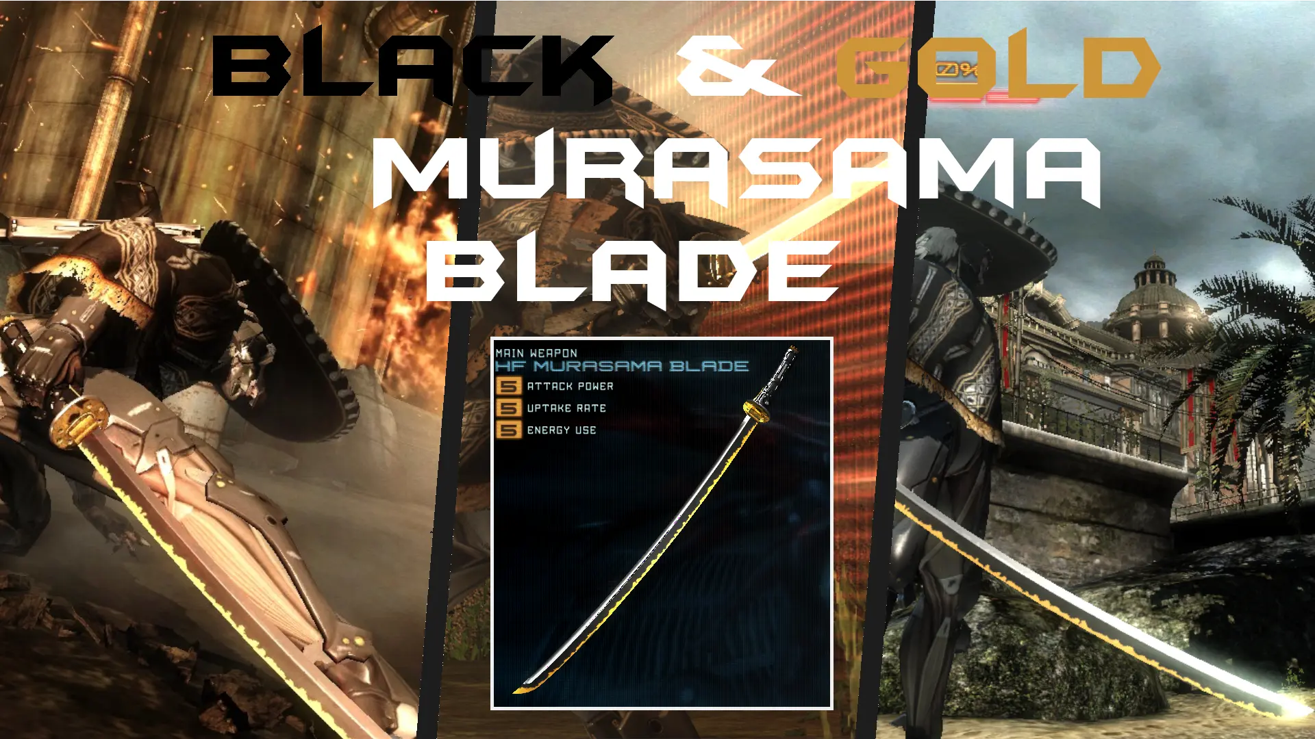 Black And Gold Katana (Murasama Blade) at Metal Gear Rising: Revengeance  Nexus - Mods and community