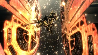 Gauss Prime from Warframe over Raiden
