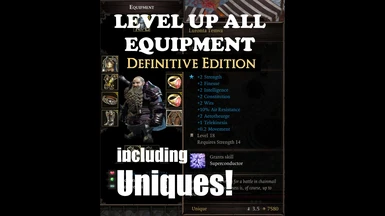 Level Up All Equipment - Including Uniques