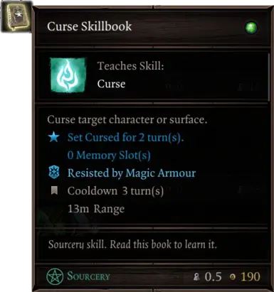 Curse Skillbook