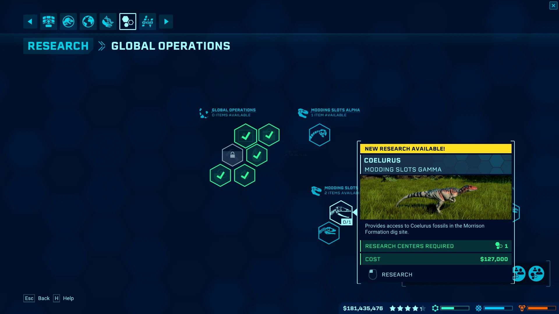 coelurus jurassic world evolution