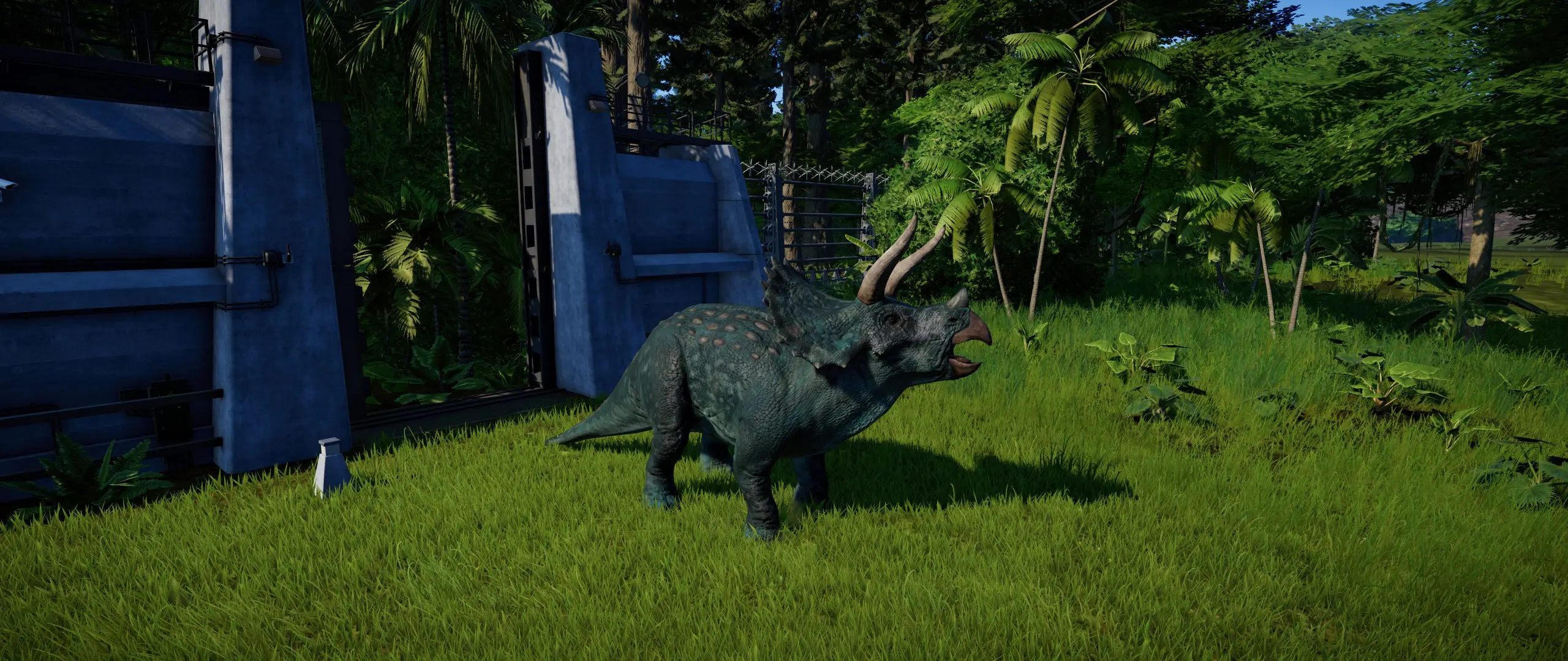 jurassic world evolution return to jurassic park triceratops