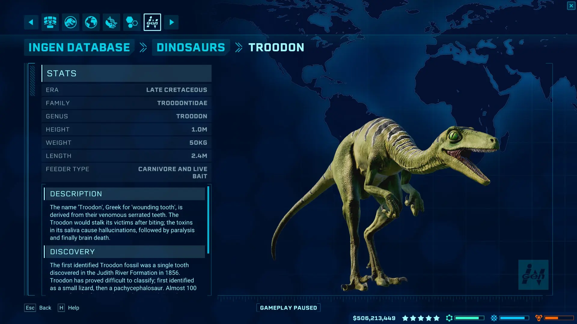 troodon jurassic world evolution