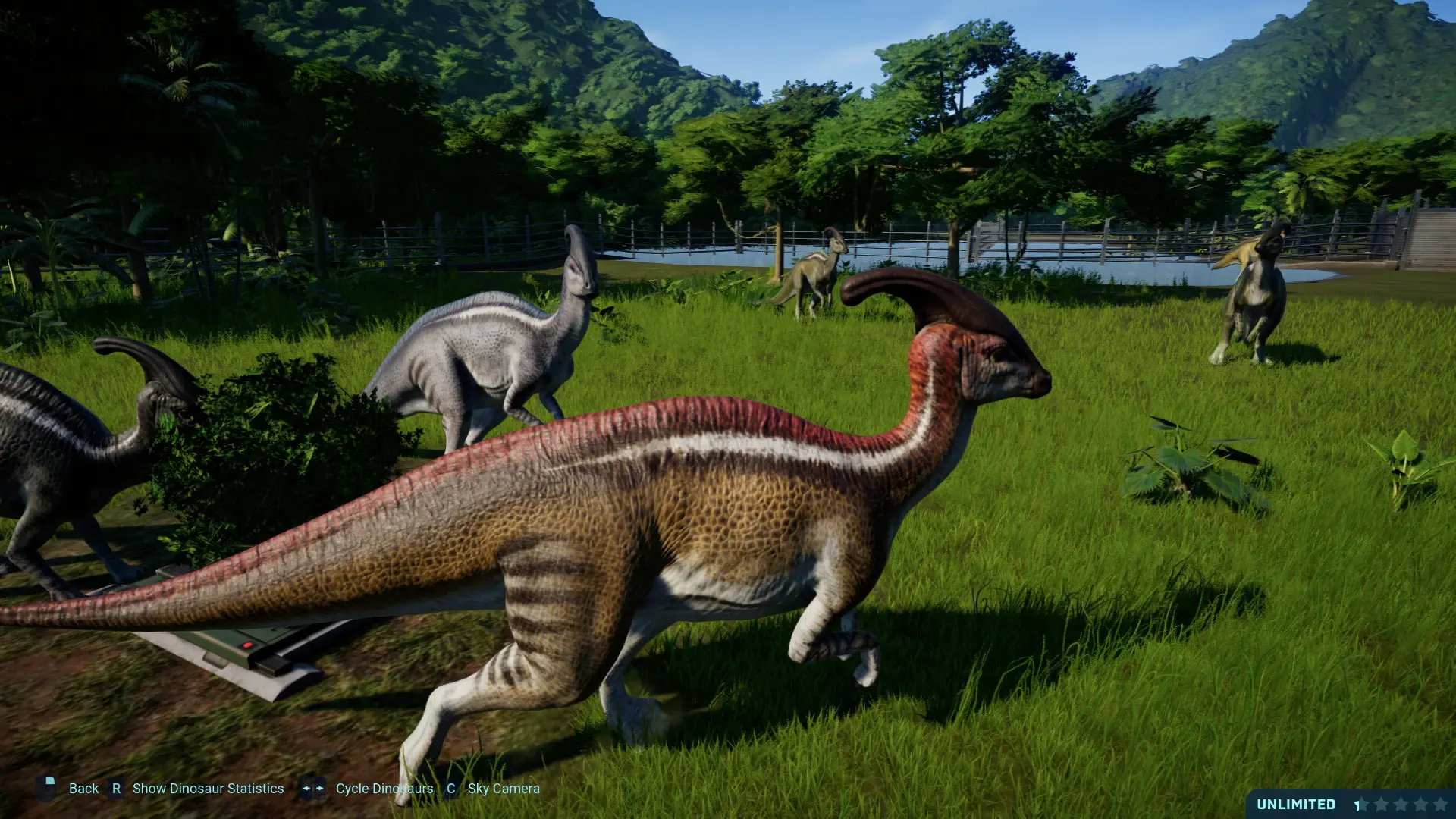 parasaurolophus jurassic world the game