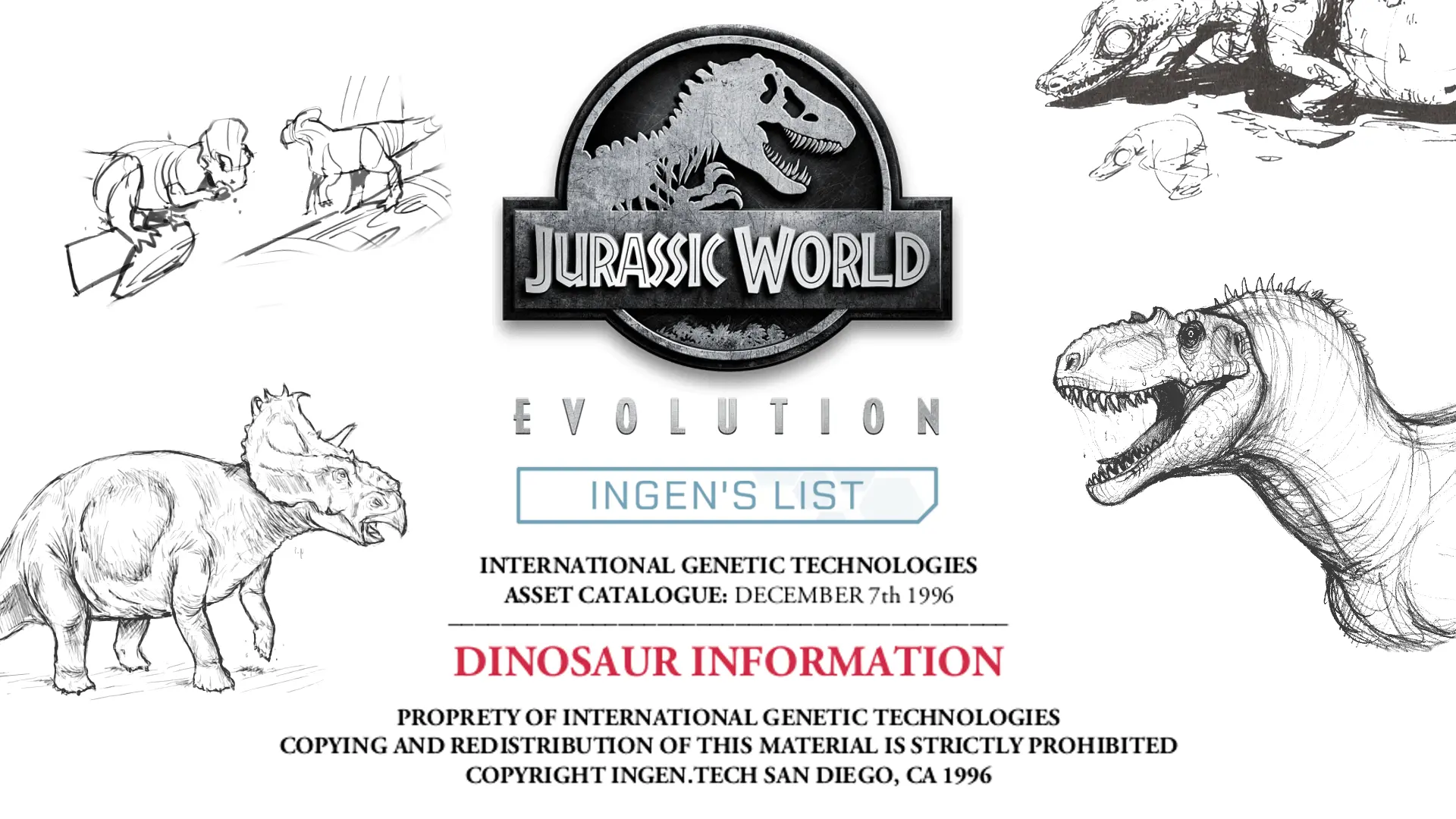 InGen's List Pack At Jurassic World Evolution Nexus - Mods And Community