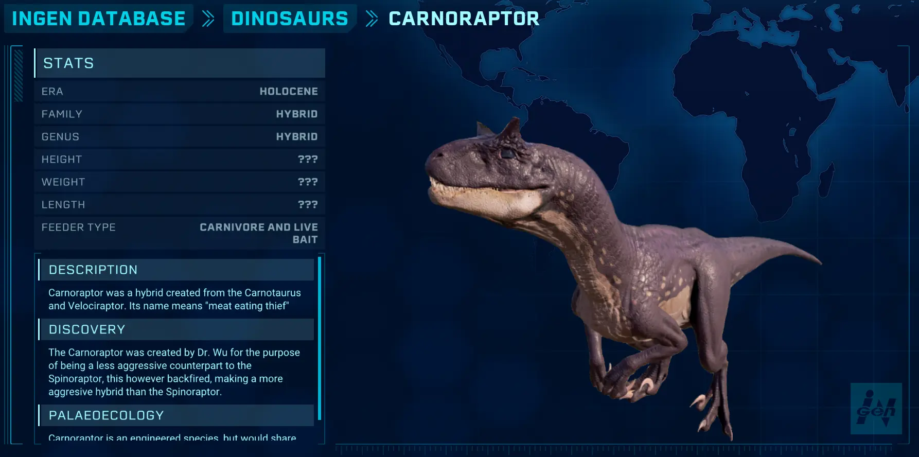 Carnoraptor New Species At Jurassic World Evolution Nexus - Mods And 