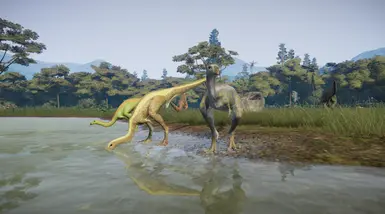 Elaphrosaurus, left to right: Jungle, Basic, Vivid