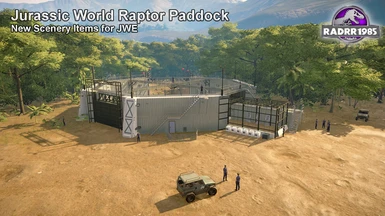 Jurassic World Raptor Paddock for Jurassic World Evolution 1 New scenery Items by RADRR1985