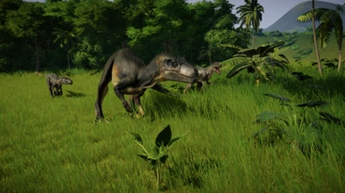 Adult female Allosaurus and juvenile Allosaurus