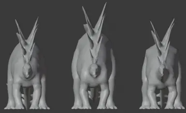 Left: Old, Middle: Base, Right: New