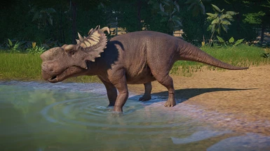 Australovenator (Orkoraptor) and Pachyrhinosaurus