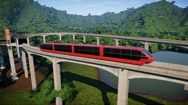 red monorail, 1 coloured