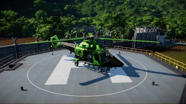 green-black ACU helicopter